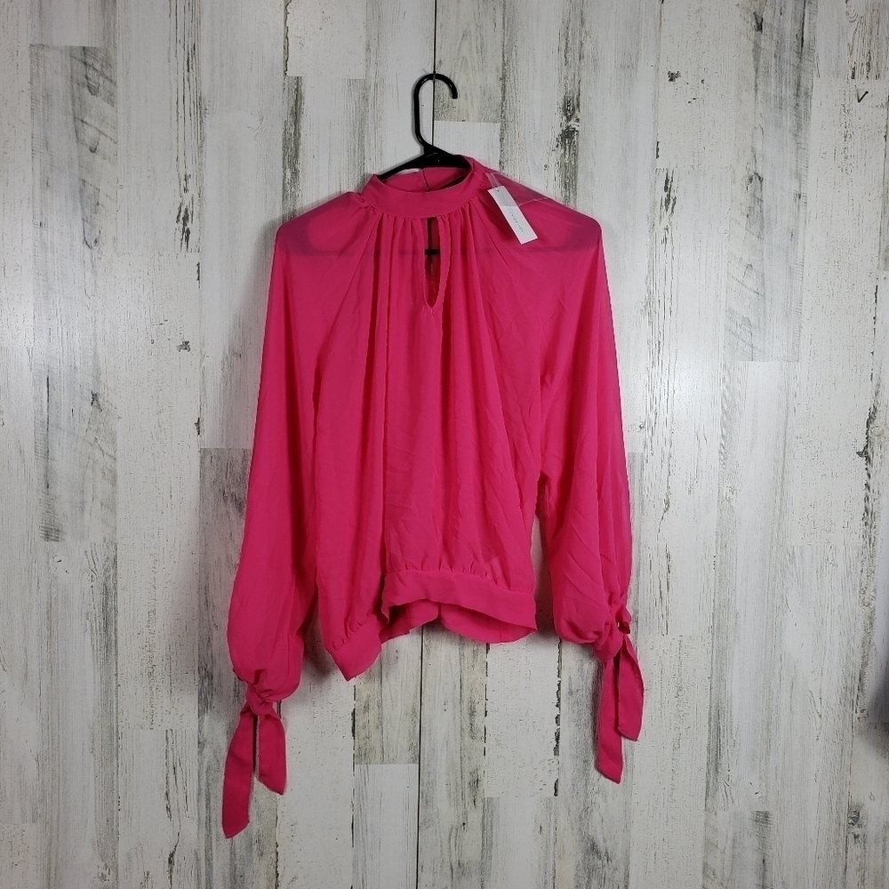 New NY&C pink sheer top size MP